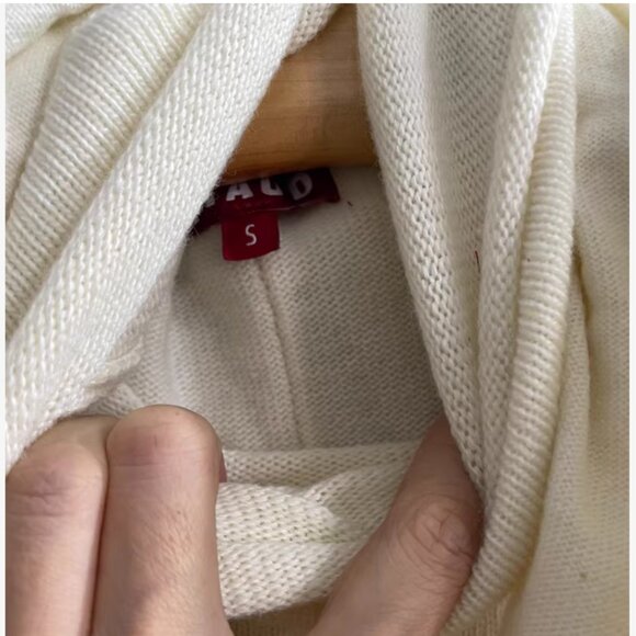 NEW STAUD Canal Knit Top Ivory with Scart Wool Quiet Lux Causal - Picture 6 of 9